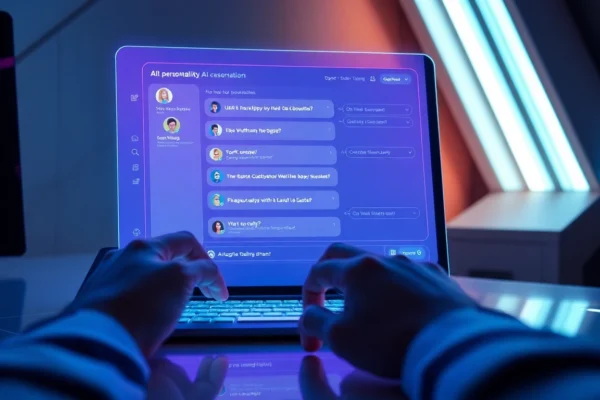 Discover the Future of AI Chat: How CrushOn AI Revolutionizes NSFW AI Chatbots and AI Sex Experiences Futuristic digital interface with AI chat window and holographic displays, showcasing advanced technology and customization features.