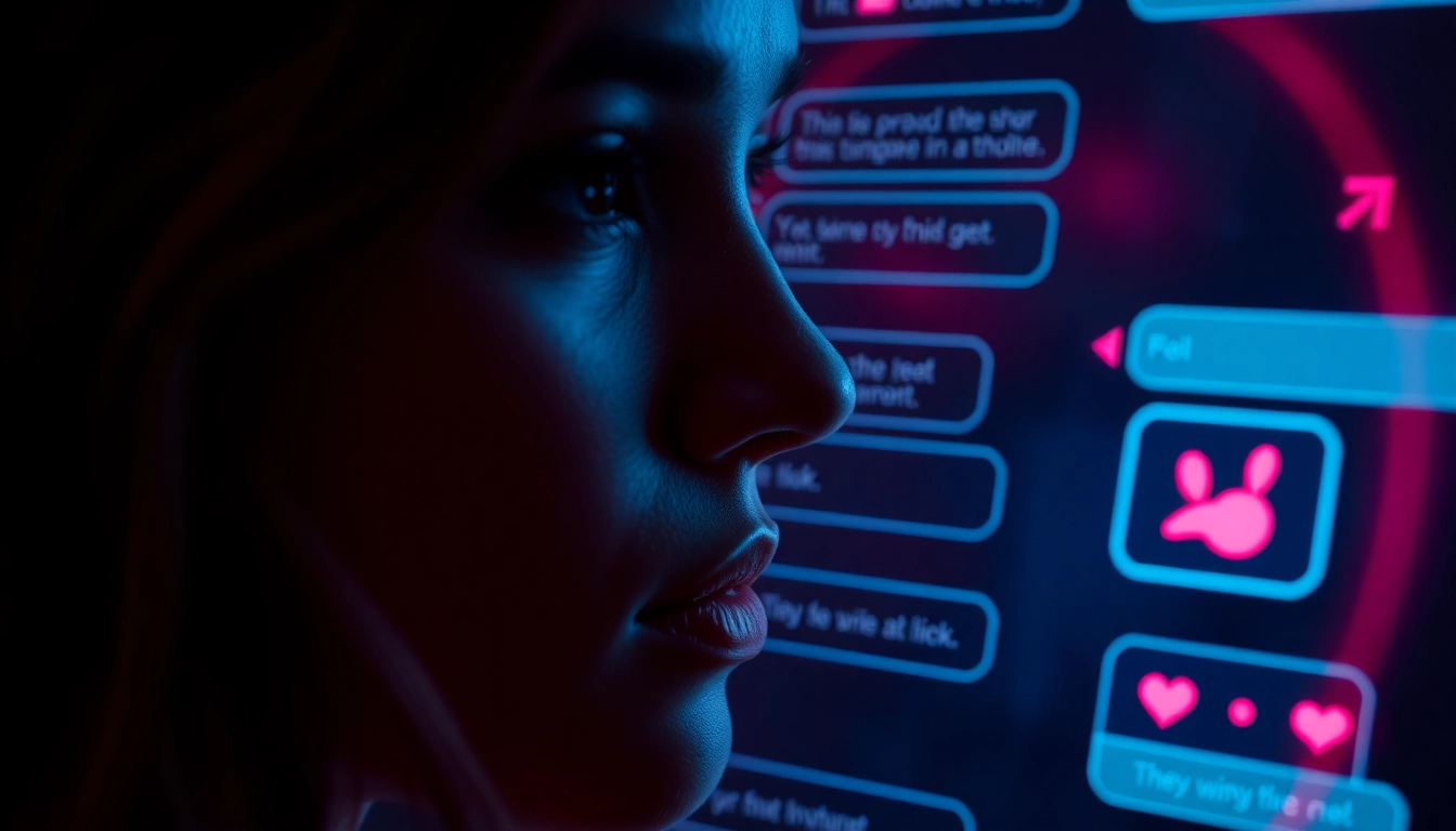 Engaging nsfw ai chat conversation on a sleek screen showcasing realistic AI partner in an intimate digital setting, emphasizing privacy and unfiltered dialogue.