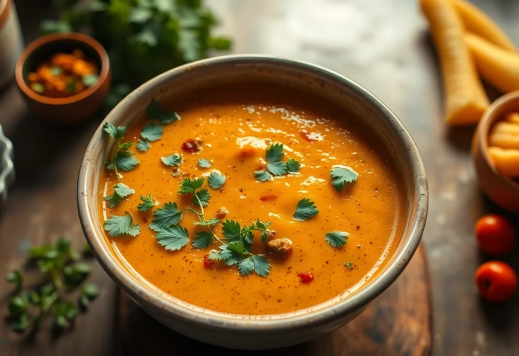 High-quality image of Ready to Eat Gujarati Kadhi served in a bowl, highlighting authentic