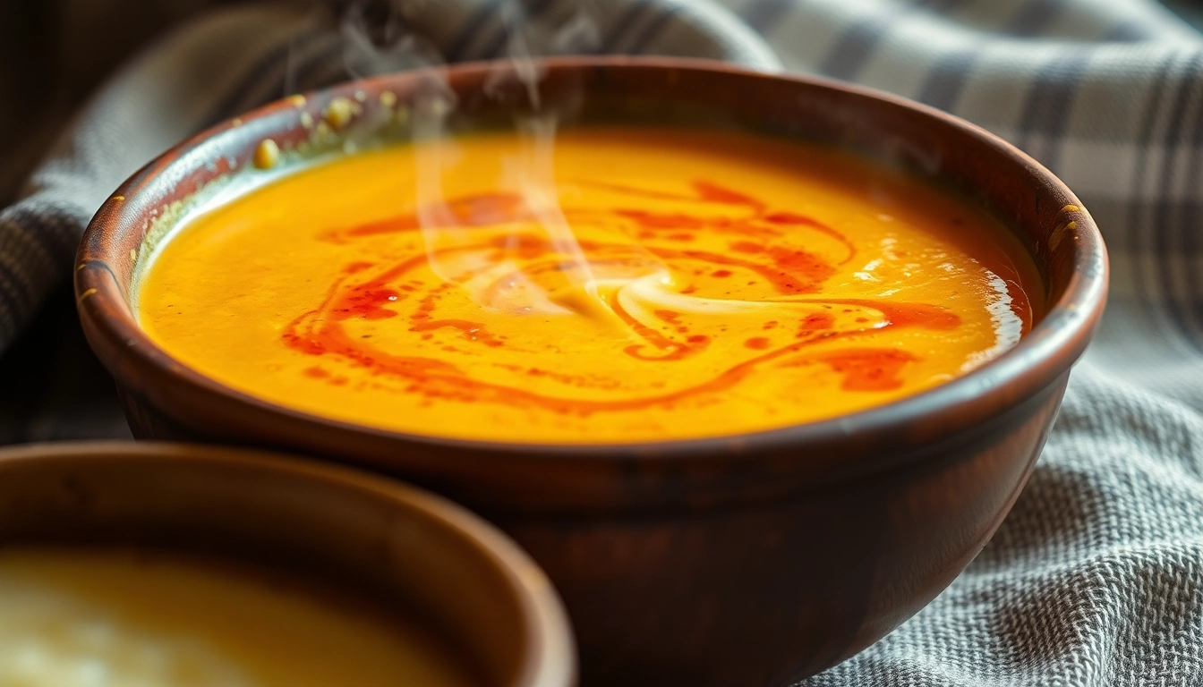 Advertising Ready to Eat Gujarati Kadhi with fresh ingredients and appealing presentation for